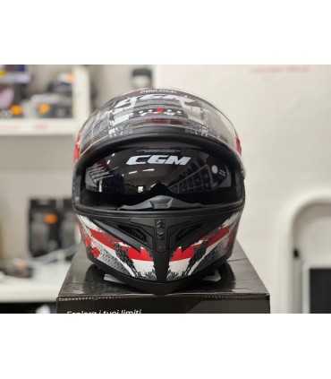 Casque moto Cgm 316x Speed Spray rouge