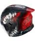 Casco jet Cgm 127X Deep Freaker nero rosso opaco