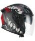 Casco jet Cgm 127X Deep Freaker nero rosso opaco