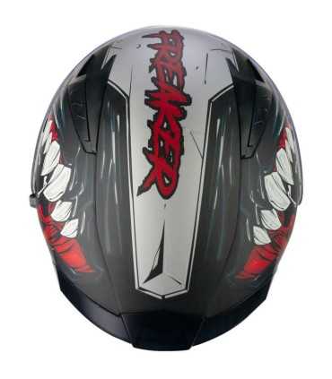 Casco jet Cgm 127X Deep Freaker nero rosso opaco