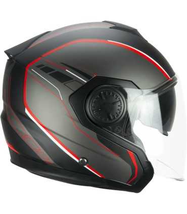 Casco jet Ska-P 1 DH Tour Race rosso opaco