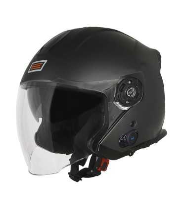 Casque Moto Jet avec Bluetooth Origine intégrée PALIO 2.0 BT titan matt