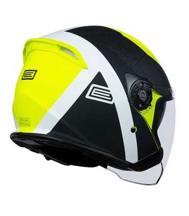 Moto Jet Helmet with Integrated Bluetooth Origin Palio Hyper 2.0 BT yellow matt