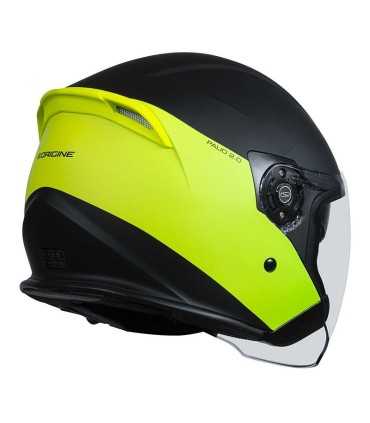 Casco jet origine palio 2.0 Scout nero giallo opaco