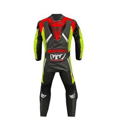 Berik GP Race yellow red leather suit