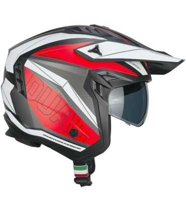 Casco jet CGM 155G Rush Dual rosso