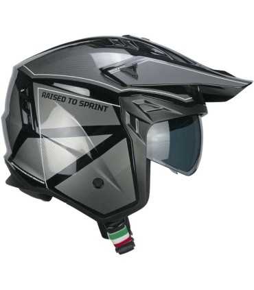 Helm jet CGM 155S Rush Race grau