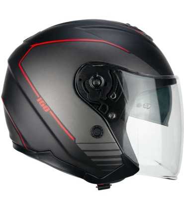 Casco moto Jet Cgm 160 G Jad Ride rosso opaco