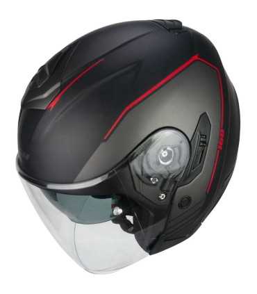 Casco moto Jet Cgm 160 G Jad Ride rosso opaco