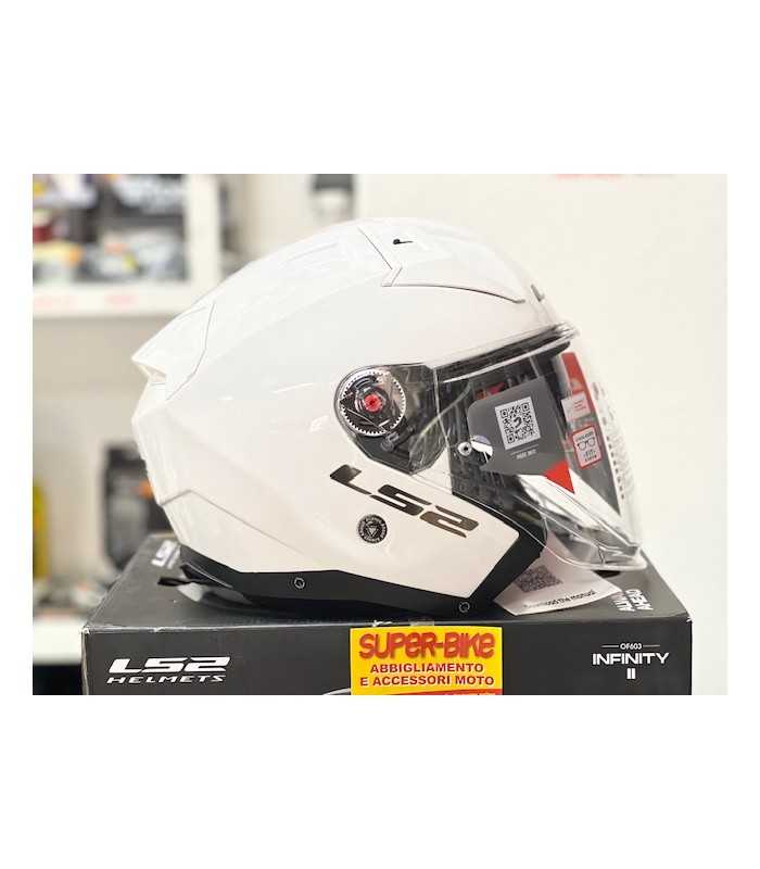 Casco Jet Per Moto LS2 Infinity 2 Colore Bianco OF603