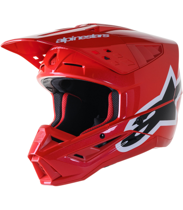 Alpinestars SM5 Corp Motocross Helm rot