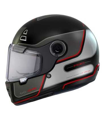 Casque retro MT Helmets Jarama Baux E15 rouge matt