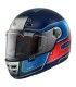 Casco retro MT Helmets Jarama Baux D7 blu rosso opaco