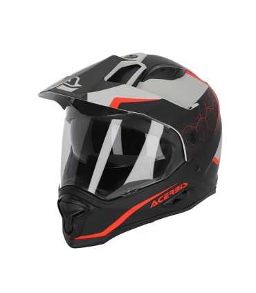 Casco crosstourer Acerbis Reactive nero rosso