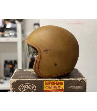 Casque jet Premier Vintage Evo Bos Bm brown