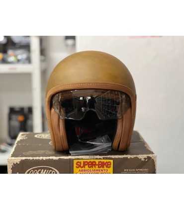 Casque jet Premier Vintage Evo Bos Bm brown