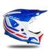 Casco cross UFO Echus bianco blu