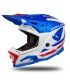 Casco cross UFO Echus bianco blu