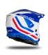 Casque cross UFO Echus blanc bleu