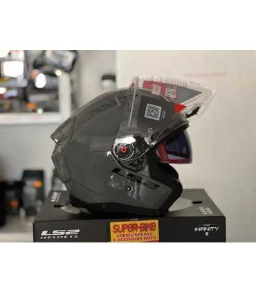 Casco jet LS2 OF603 Infinity 2 grigio nardo