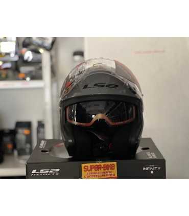 Casco jet LS2 OF603 Infinity 2 grigio nardo