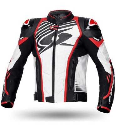 Spyke Aragon Racing leather jacket red