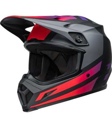 Casque motocross Bell MX-9 Mips Alter Ego noir fuchsia matt