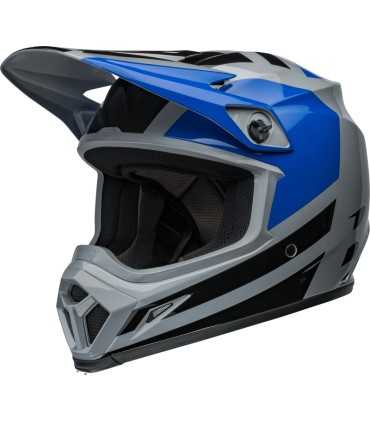 Casque motocross Bell MX-9 Mips Alter Ego gris bleu