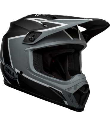 Casco Cross Bell MX-9 Mips Twitch nero bianco opaco