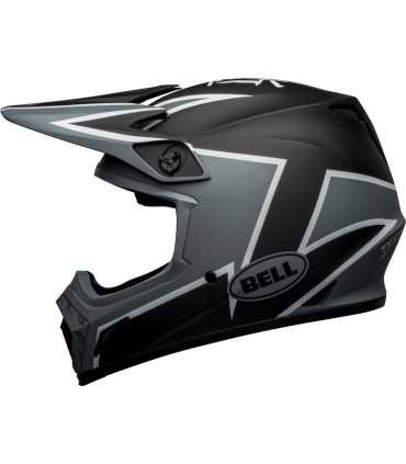 Casco Cross Bell MX-9 Mips Twitch nero bianco opaco