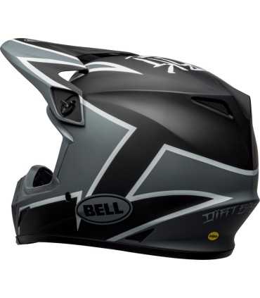 Casco Cross Bell MX-9 Mips Twitch nero bianco opaco