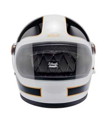 Casco Biltwell Gringo S vintage gloss white black tracker