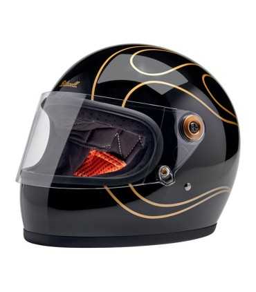 Casque Biltwell Gringo S gloss black flames