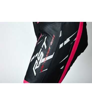 Combinaison moto en cuir Rst ProSeries EVO Airbag noir pink