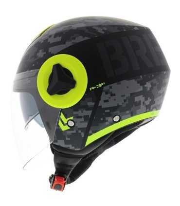 Casco jet Vemar Breeze camo giallo