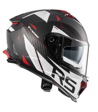 Casque Premier Typhoon RS 2 Bm blanc rouge