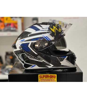 Casco Scorpion Exo 1400 Evo air Shell blu