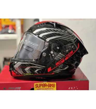 Casco LS2 FF805 Thunder C Sputnik carbon rosso