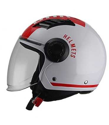 Casco jet BHR 804 Top Power red