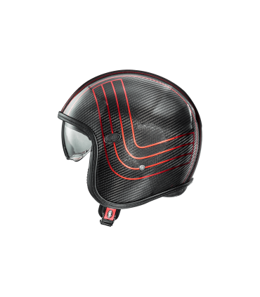 CAsque PREMIER VINTAGE Platinum Edition Carbon Ex Red Chromed