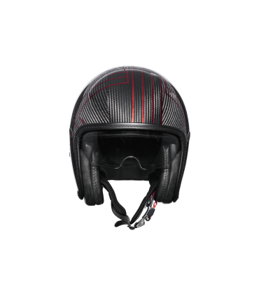 CAsque PREMIER VINTAGE Platinum Edition Carbon Ex Red Chromed