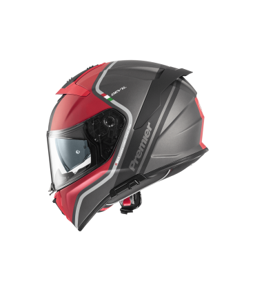 Casque Premier Devil PH 17 BM gris rouge