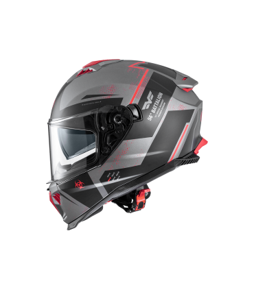 Casco Premier Typhoon BA 17 BM grigio rosso opaco