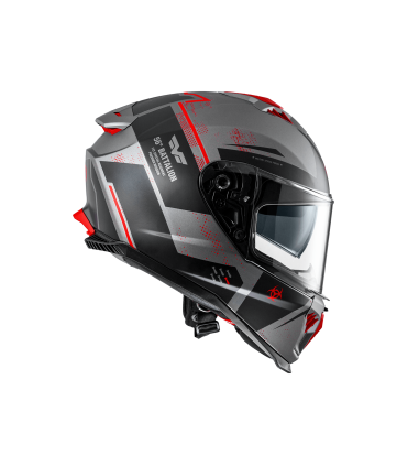 Casco Premier Typhoon BA 17 BM grigio rosso opaco