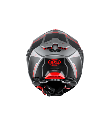 Casco Premier Typhoon BA 17 BM grigio rosso opaco