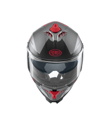 Casco Premier Typhoon BA 17 BM grigio rosso opaco