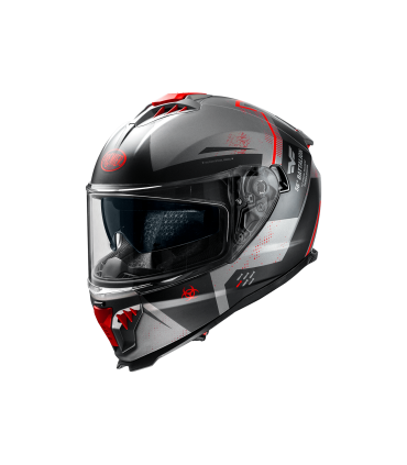 Casco Premier Typhoon BA 17 BM grigio rosso opaco