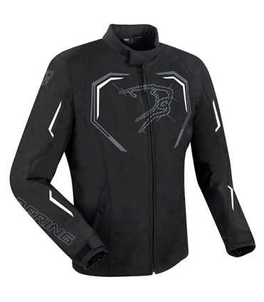 Motorrad jacke Bering Dundy schwarz weiss