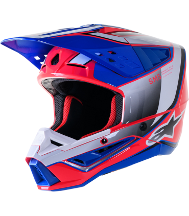 Casco motocross Alpinestars SM5 Sail blu rosa