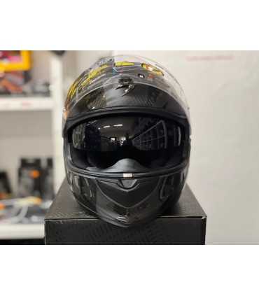 Casco integrale Scorpion Exo 1400 Carbon air Evo Cerebro nero